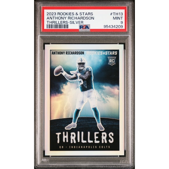 2023 Panini Rookies & Stars Thrillers-Silver Anthony Richardson #TH13 RC PSA 9