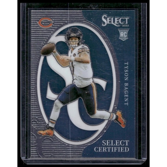 2023 Panini Select Certified Tyson Bagent Chicago Bears RC #CRO-TBA Football Card