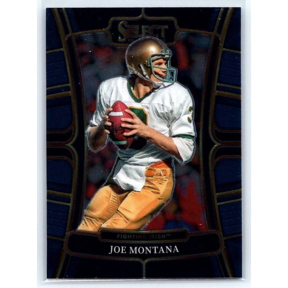 2023 Panini Select Draft Picks Joe Montana Notre Dame Fighting Irish #195 Blue Retail Football Card