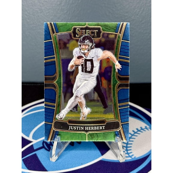 2023 Panini Select Draft Picks Justin Herbert #34 Blue Retail Oregon Ducks NFL FOOTBALL Trading Card