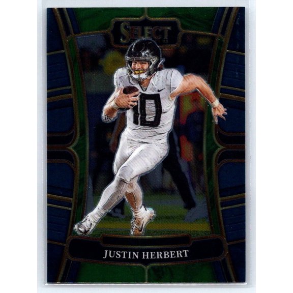 2023 Panini Select Draft Picks Blue Retail Justin Herbert #34 Football Card Near Mint or Better