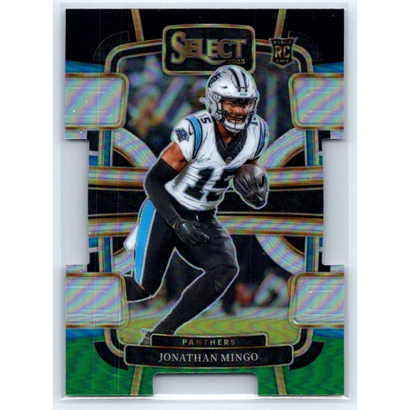 2023 Panini Select Jonathan Mingo #16 Black and Green Prizms Die Cuts RC