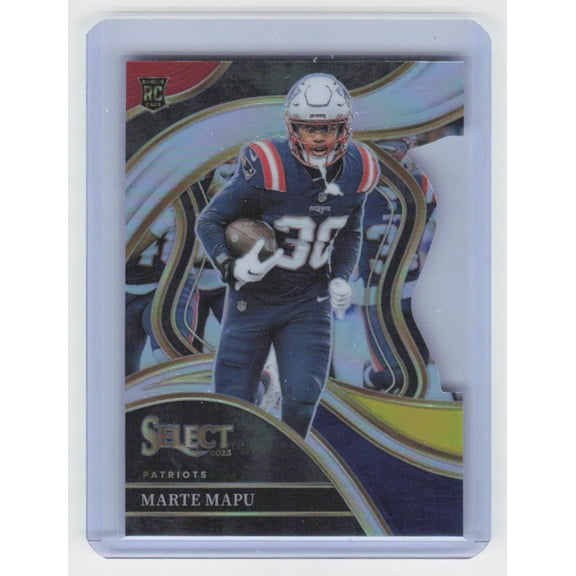 2023 Panini Select Marte Mapu #236 Red and Yellow Prizms Die Cuts New England Patriots NFL FOOTBALL Trading Card