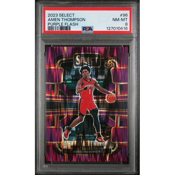 2023 Panini Select Purple Flash Amen Thompson #96 /175 PSA 8