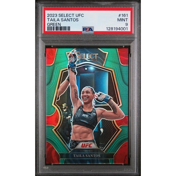 2023 Panini Select UFC Green Taila Santos #161 /5 PSA 9