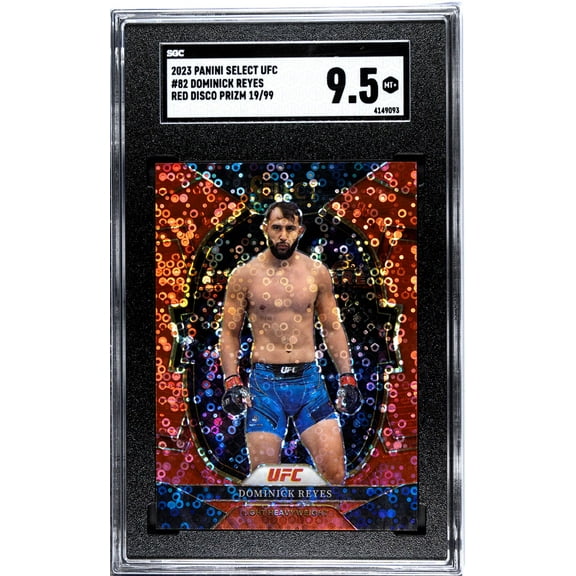 2023 Panini Select Ufc #82 Dominick Reyes Red Disco Prizm 19/99 SGC 9.5