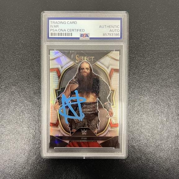 2023 Panini Select WWE#62 Ivar Signed Card PSA Autographed