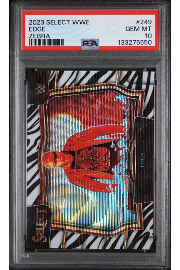 Graded 2023 Panini Select WWE Edge #249 Zebra PSA 10