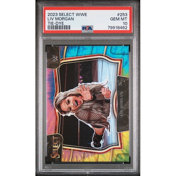 2023 Panini Select WWE LIV Morgan #253 Tie Dye Prizm PSA 10