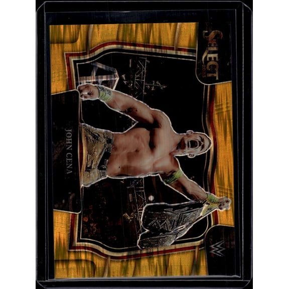 2023 Panini Select WWE Prizm John Cena #232 Gold /10 WWE WWE Wrestling Trading Card