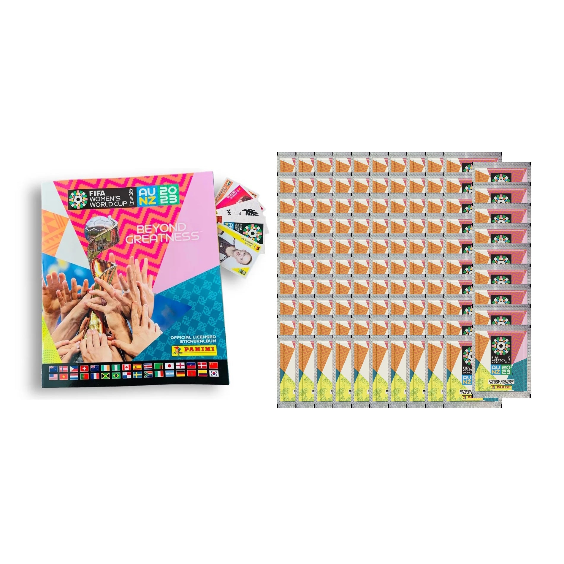 2023 Panini Women's FIFA World Cup Stickers - Bundle 2 (100 Packs