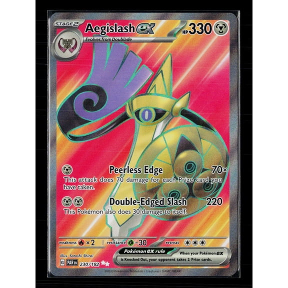 Pokemon Aegislash EX 2023 Paradox Rift 230/182 Secret Rare FA Holo Trading Card
