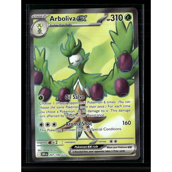 2023 Paradox Rift Arboliva EX Secret Rare Holo #207/182 English Pokemon Card