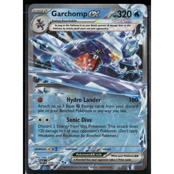 2023 Paradox Rift Garchomp EX Holo Double Rare RR #38/182