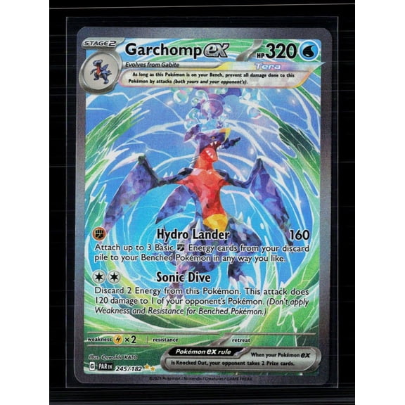 2023 Paradox Rift Garchomp EX Holo Secret Rare SAR #245/182 English Lightly Played