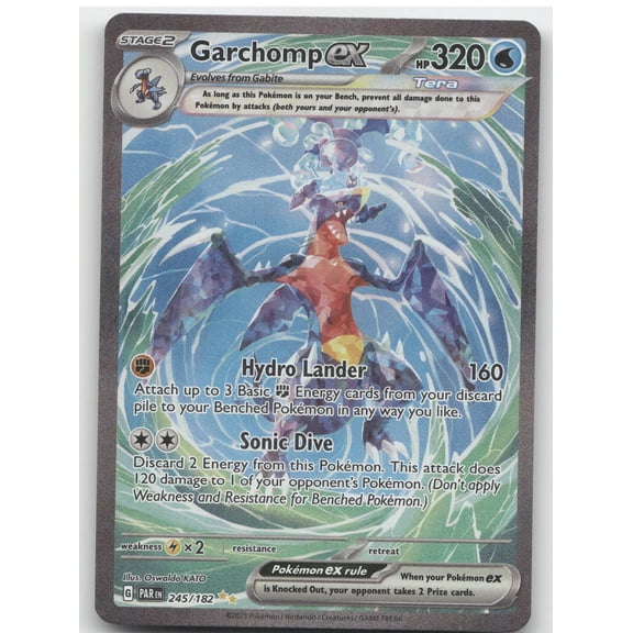 2023 Paradox Rift Garchomp ex Secret Rare 245/182 English Pokemon Card
