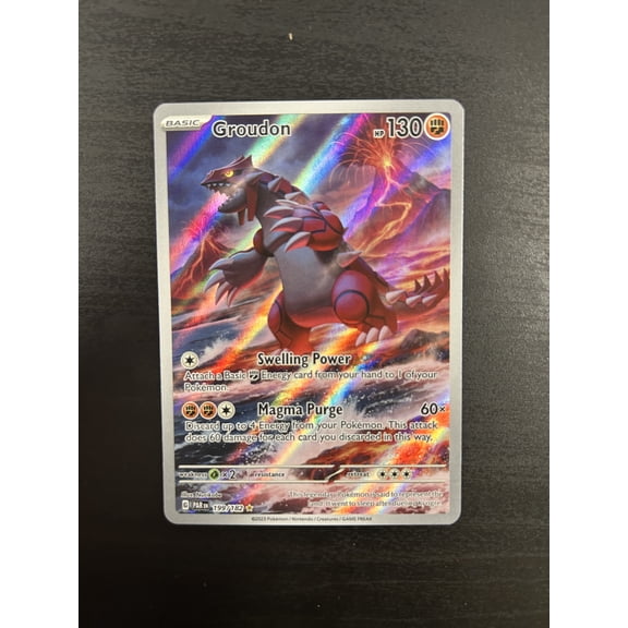 2023 Paradox Rift Groudon Holo Secret Rare #199/182
