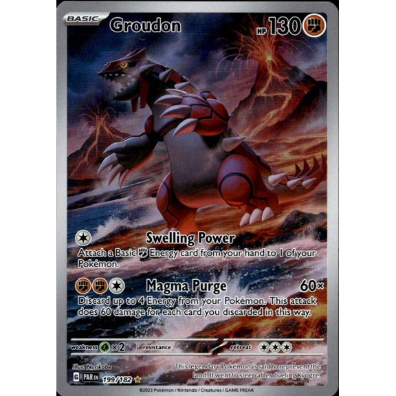 2023 Paradox Rift Groudon Holo Secret Rare #199/182
