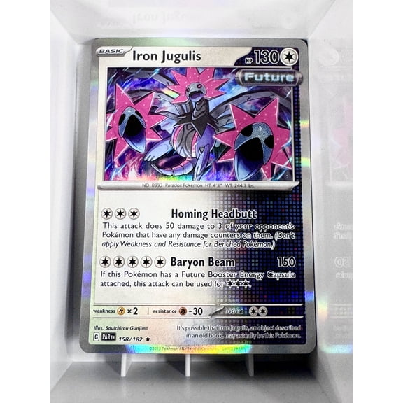2023 Pokemon Paradox Rift Iron Jugulis Holo Rare #158/182 English Trading Card