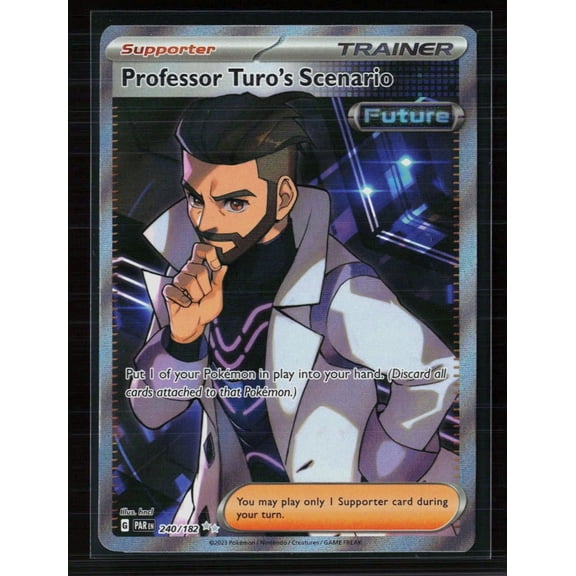 2023 Paradox Rift Professor Turo's Scenario FA Secret Rare Holo #240/182 Pokmon Trading Card