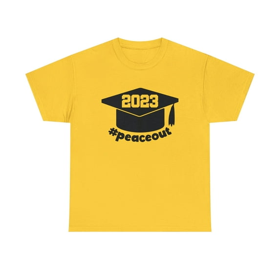 2023 Peace Out T-Shirt, Graduation Gift, Class of 2023, Senior Graduation T-Shirt, Class of 2023 College T-Shirt, Unisex Heavy Cotton Tee