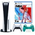 thumbnail image 1 of 2023 PlayStation_PS5 Gaming Console Disc Version W/ NBA 2K22 | Silicone Controller Cover Skin, 1 of 8