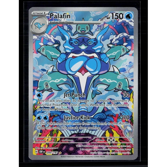 2023 Pokmon Obsidian Flames Palafin Holo Secret Rare 200/197 Trading Card