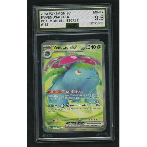 2023 Pokémon SV Venusaur EX #182 Secret AGS 9.5