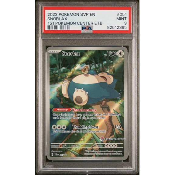 2023 Pokémon Scarlet & Violet Promo Snorlax #SVP051 Pokémon Center Holo PSA 9