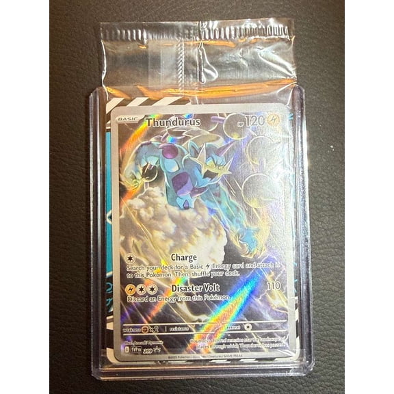 2023 Pokmon Scarlet & Violet Thundurus Holo Secret Rare Black Star Promo #209/198 Sealed Trading Card
