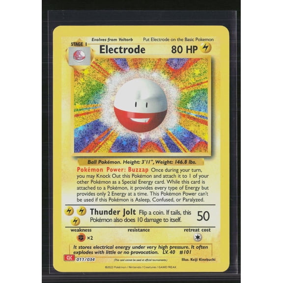 2023 Pokemon Classic Collection Electrode Holo Trading Card 11/34