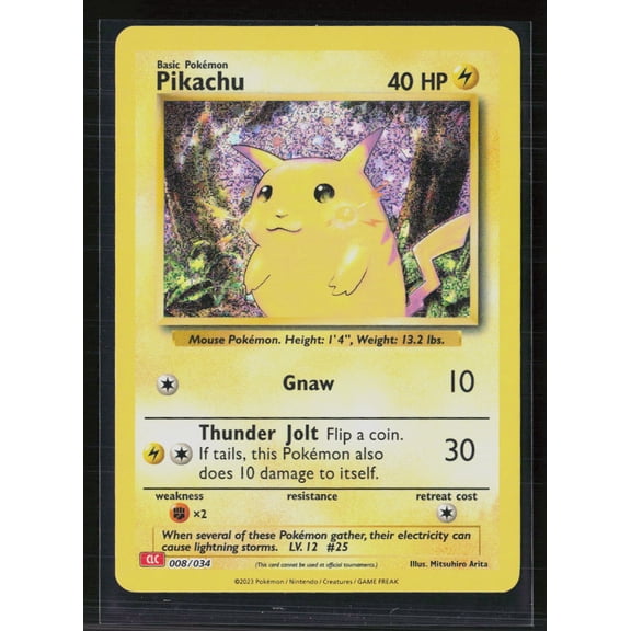 2023 Pokemon Classic Collection Pikachu Holo Trading Card #8/34 English