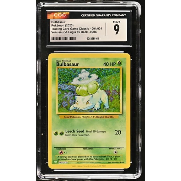 2023 Pokemon EN Trading Card Game Classic: Bulbasaur #001/034 - CGC 9 Mint