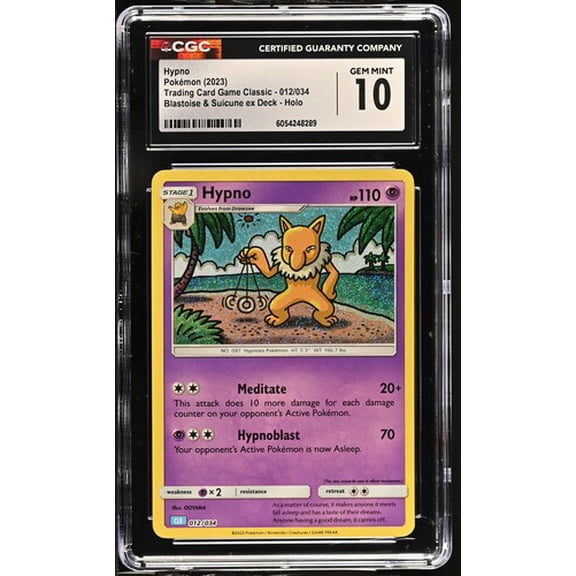 2023 Pokemon EN Trading Card Game Classic: Hypno #012/034 - CGC 10 Gem Mint