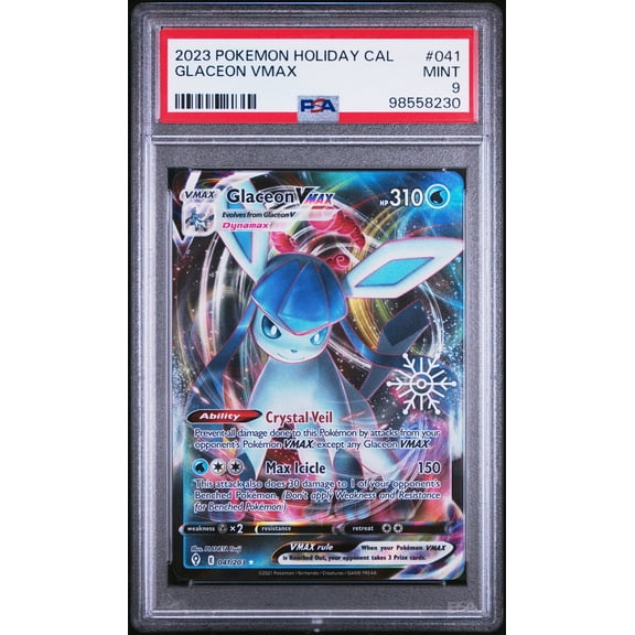 2023 Pokemon Holiday Calendar Glaceon Vmax PSA 9 #041