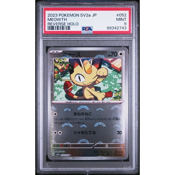 2023 Pokemon Japanese Sv2a-Pokemon 151 Meowth Japanese Reverse Holo PSA 9 #052