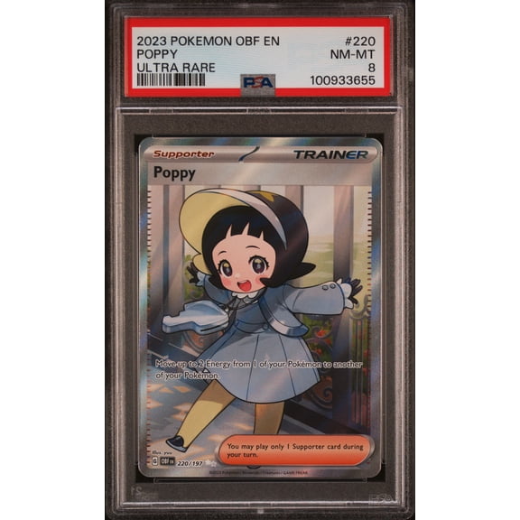 2023 Pokemon Obf EN-Obsidian Flames Poppy Ultra Rare PSA 8 #220