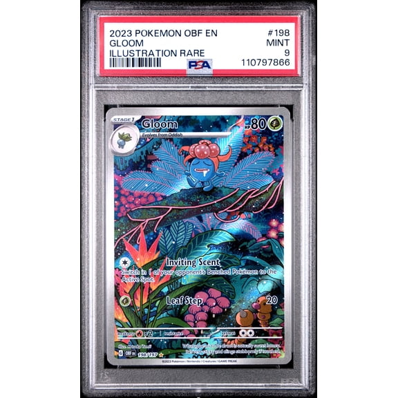 2023 Pokemon Obsidian Flames Illustration Rare Gloom #198 PSA 9