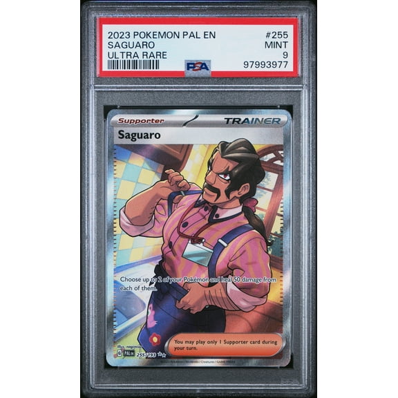 Graded 2023 Pokemon Paldea Evolved EN Saguaro Ultra Rare PSA 9 #255