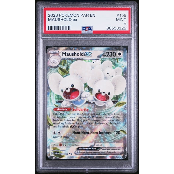 2023 Pokemon Par EN-Paradox Rift Maushold EX PSA 9 #155