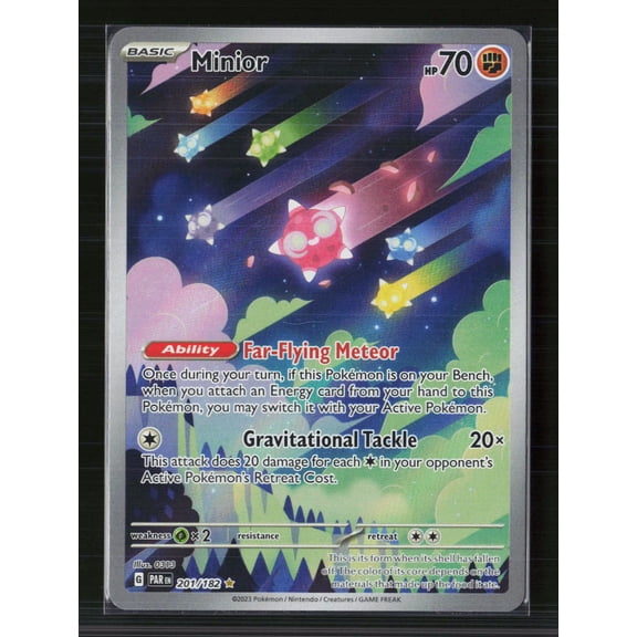 2023 Pokemon Paradox Rift Minior Holo Secret Rare 201/182 Trading Card