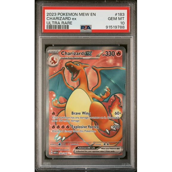 2023 Pokemon SV 151 Charizard EX Ultra Rare PSA 10 #183
