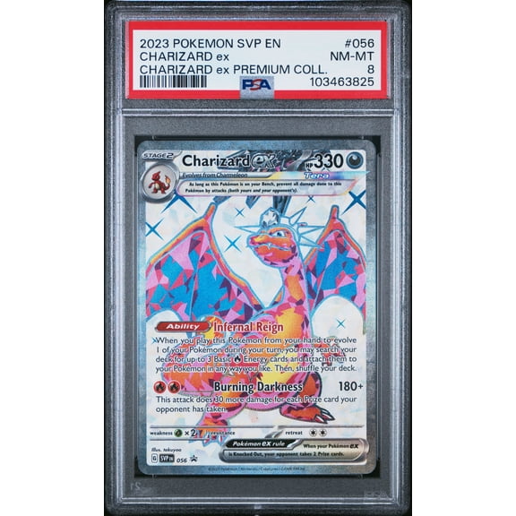2023 Pokemon SVP EN-SV Black Star Promo Charizard EX Charizard EX Premium Coll. PSA 8 #056
