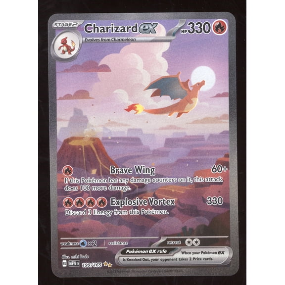 2023 Pokemon Scarlet & Violet 151 Charizard ex Secret Rare #199/165 English Trading Card