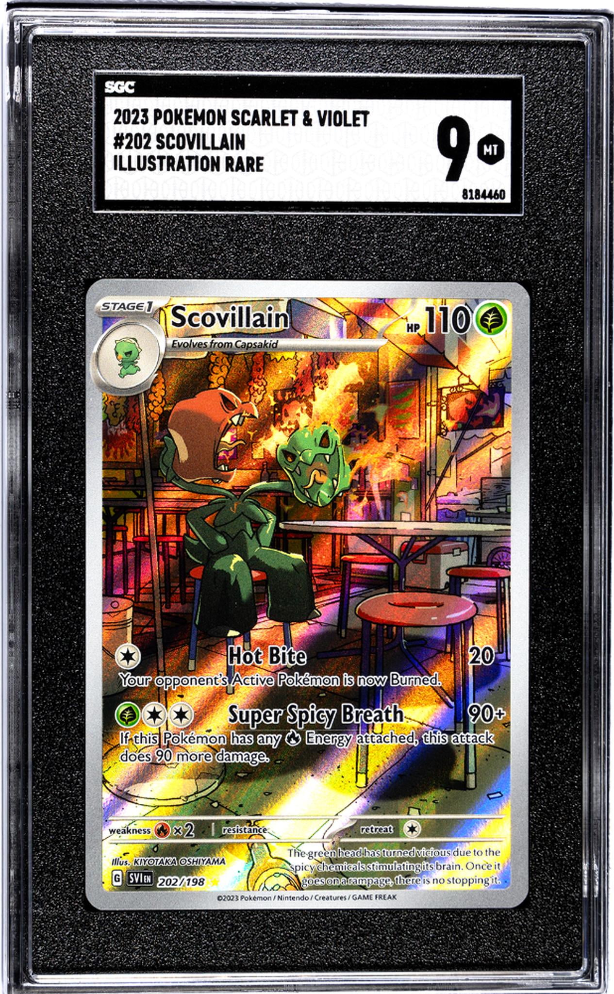 2023 Pokemon Scarlet & Violet #202 Scovillain Illustration Rare SGC 9 -  Walmart.com