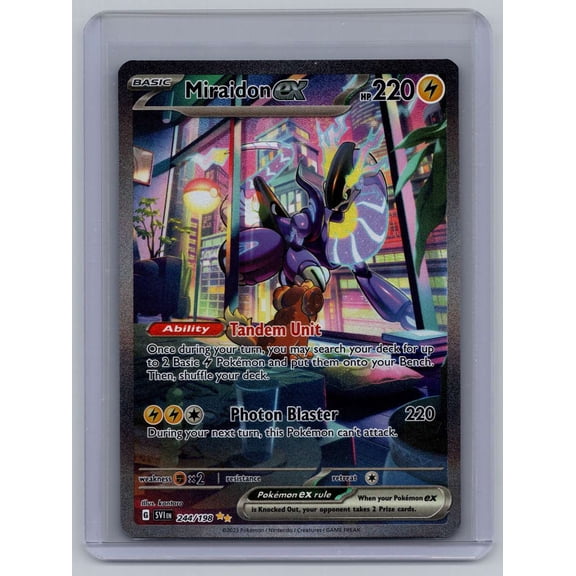 2023 Pokemon Scarlet & Violet Base Set Miraidon EX SIR #244/198 English