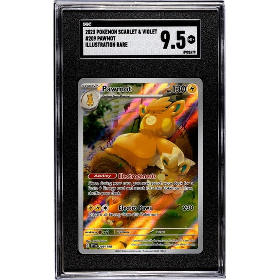 2023 Pokemon Scarlet & Violet Illustration Rare Pawmot #209 SGC 9.5