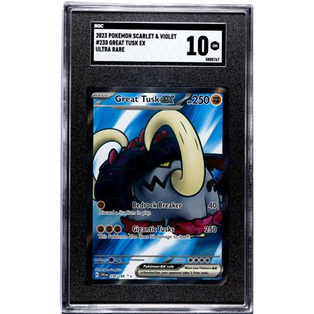 2023 Pokemon Scarlet & Violet Ultra Rare Great Tusk EX #230 SGC 10