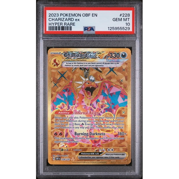 2023 Pokemon Scarlet and Violet Obsidian Flames Hyper Rare Charizard Ex #228 PSA 10