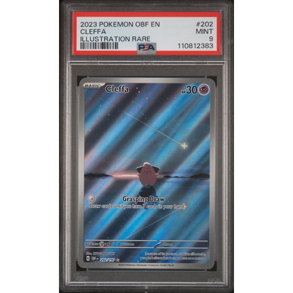2023 Pokemon Scarlet and Violet Obsidian Flames Illustration Rare Cleffa #202 PSA 9